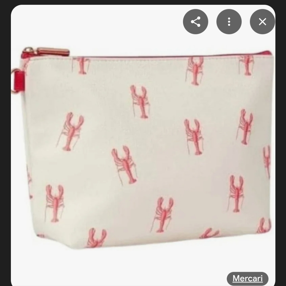 Thirty-One Lobster Print Tapered Pouch